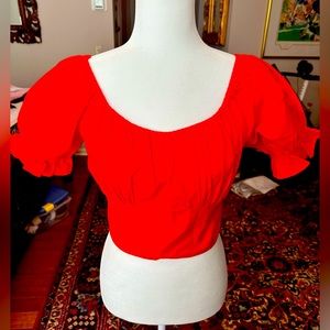 New Sim and Sam cotton orange cropped top ,never worn